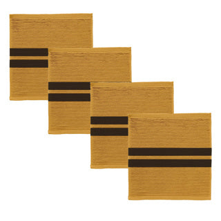 Ddddd strofinaccio 3 pezzi giallo ocra 30x30 cm 100% cotone | 4 pezzi