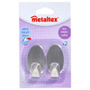 Metaltex metaltex ovales ganchos adhesivos 2 piezas de acero inoxidable