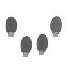 Metaltex metaltex ganci appiccicosi ovali piccoli acciaio inossidabile a 4 pezzi