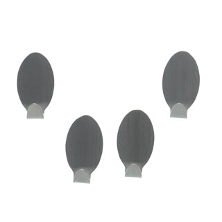 METALTEX METALTEX Oval sticky hooks small 4 pieces stainless steel