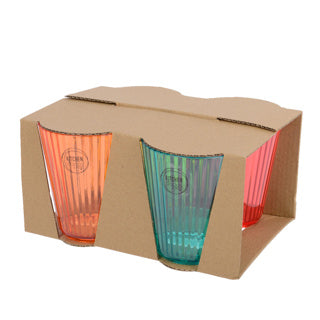 Set di 4 bicchieri in plastica | 2 pezzi