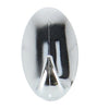 Ganci adesivi metallici 4 pezzi di ovale cromato