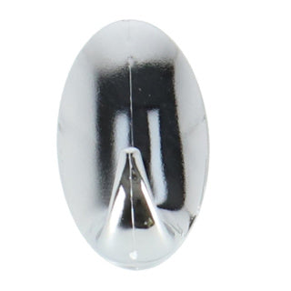 Ganci adesivi metallici 4 pezzi di ovale cromato