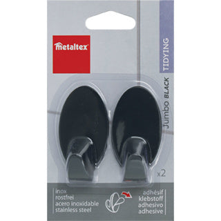 Ganci autoadesivo nero