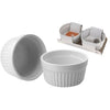 Disparos para hornear porcelana blanca 2 piezas 200 ml