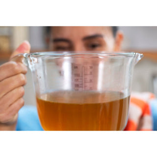 Copa de medición de vidrio 1L con tapa Nordic Sage
