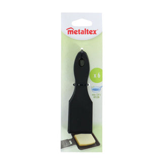 Metaltex metaltex espátulas gourmet 14 cm 6 piezas nylon negro