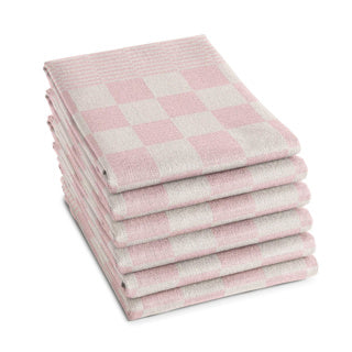 Ddddd paño de cocina barbacoa 65x65 rosa pastel | 6 piezas