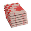 Ddddd theedoek milk maid 60 x 65 red | 6 stuks