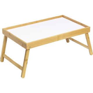 Otras marcas Bandeja de plegado de bambú 50x30 cm de blanco marrón