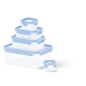 Caja de versholding de Tefal 100% libre de lek, establece 5 piezas 0.15 0.2 0.55 1.00 3.70L