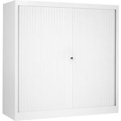 Armadio con ante a rulli chs120120 bianco 100 x 45 x 120 cm