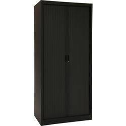 Armadio con ante a rulli chs195100 nero 195 x 100 x 45 cm