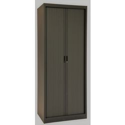 Armario con puerta enrollable chs19580 antracita 80 x 45 x 195 cm