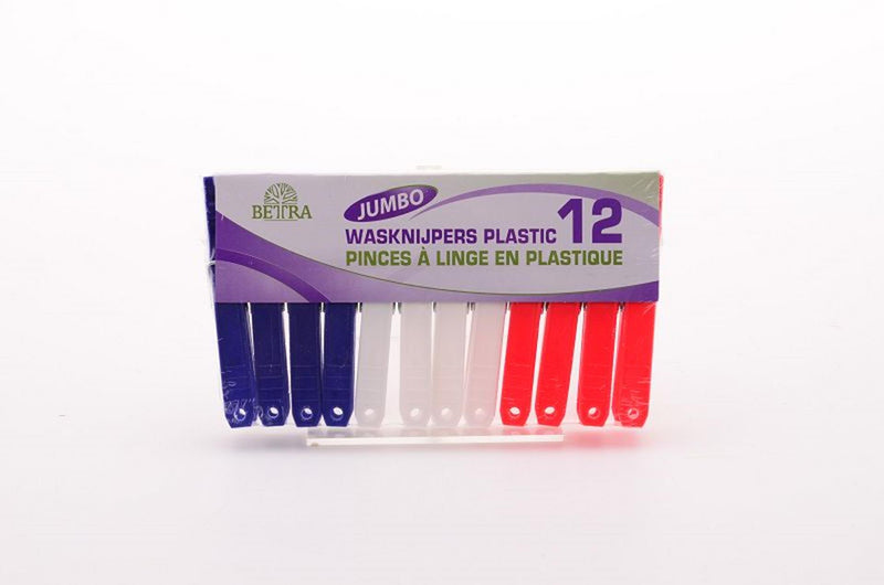 Luva pinzas de plástico jumbo 12uds