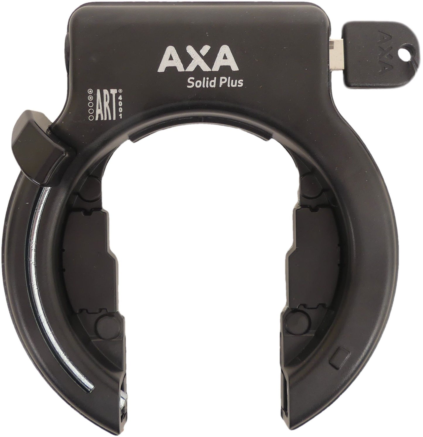 AXA Ringslot Solid Plus - con montaje del guardabarros - negro (en el mapa)
