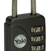 Yale 1018566 - lucchetto con combinazione per valigie grigio yp1 28 121 1g 28mm | 5 pezzi