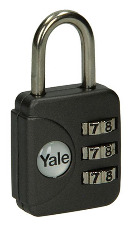 Yale 1018566 - lucchetto con combinazione per valigie grigio yp1 28 121 1g 28mm | 5 pezzi