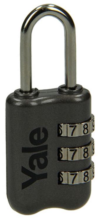 Yale 1018569 - lucchetto con combinazione per valigie grigio yp2 23 128 1g 23mm | 5 pezzi