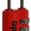 Yale 1018570 - lucchetto con combinazione per valigie rosso yp2 23 128 1r 23mm | 5 pezzi