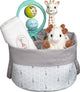 Cesto nascita Sophie la giraffa - set regalo per bebè - regalo maternità - regalo baby shower - 21x21x20 cm - da 0 mesi - 5 pezzi