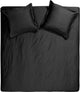Copripiumino Cenerentola Sundays - 2 persone - satin - 200 x 200 220 cm - nero + 2 federe 60x70
