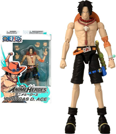 Bandai - héroes del anime - one piece - portgas d. figura ace 17 cm - one piece con licencia oficial - figura de acción ace - 36934