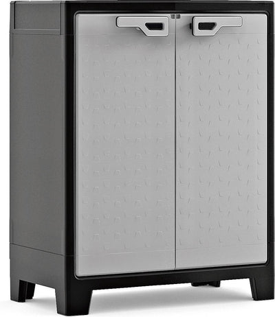 Keter titan low cabinet - 2 shelves - 80x44x100cm – black gray
