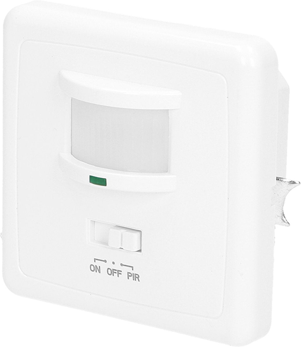 Orno pir bewegingsmelder - 160 ° detectie - wand inbouw - 9 meter bereik - 1200 watt - wit