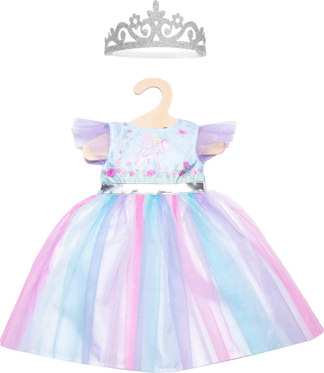 Heless Doll Dress Fee and Unicorn with Crown, 28-35 CM