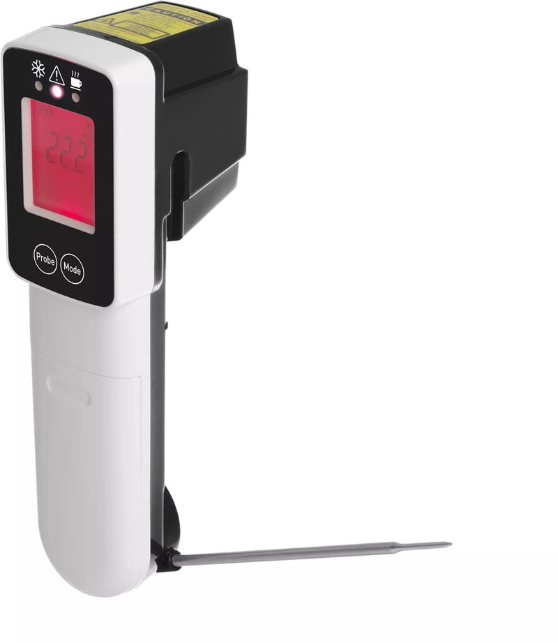 Termómetro infrarrojo Hendi con sonda plegable - luz indicadora haccp - rango de medición -60°c a 350°c