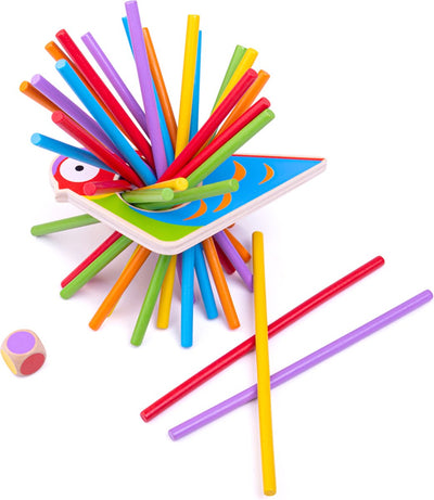 Bigjigs bastoncini raccogli il gioco per bambini in legno uccello