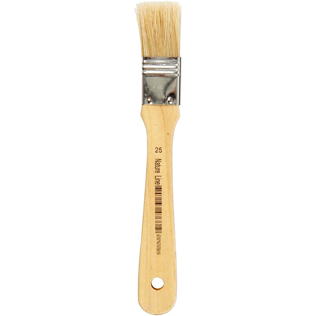 Pinceles para laca Creativ Company, l: 18,5 cm, a: 25 mm, planos, 12 piezas 1 caja