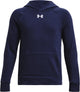 Under armour ua rival polar sudadera con capucha-blu suéter deportivo para niños - azul marino medianoche - blanco