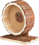 Duvo plus - juguetes para animales - roedor - rueda de ejercicio de madera con corteza 20x12x22,5cm - 1ud
