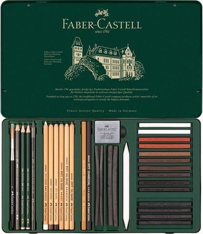 Set monocromatico Faber-castell Pitt - 33 pezzi - fc-112977