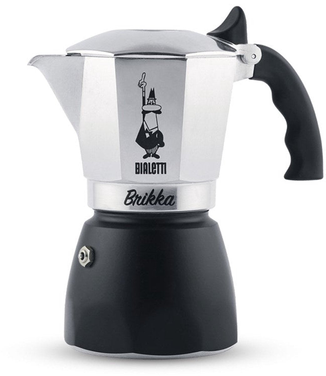 Bialetti brikka revolution 4 tazas – cafetera espresso con crema – cafetera moka de aluminio – auténtico café italiano