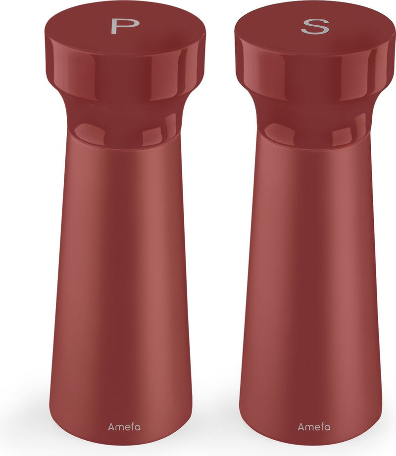 Amefa - moderno - set macina sale e pepe - terracotta - 15 cm - 2 pezzi