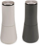 Joseph joseph milltop zout- en pepermolenset – antiknoei design – instelbare maalgraad - grijs – 2-delig