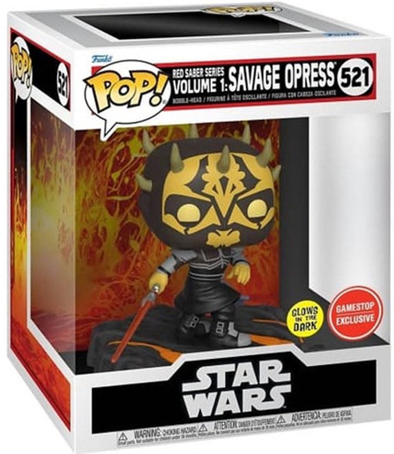 ¡Funko pop! Star Wars Red Saber Series Volumen 1: Savage Opress # 521 Exclusivo de gitd # 521