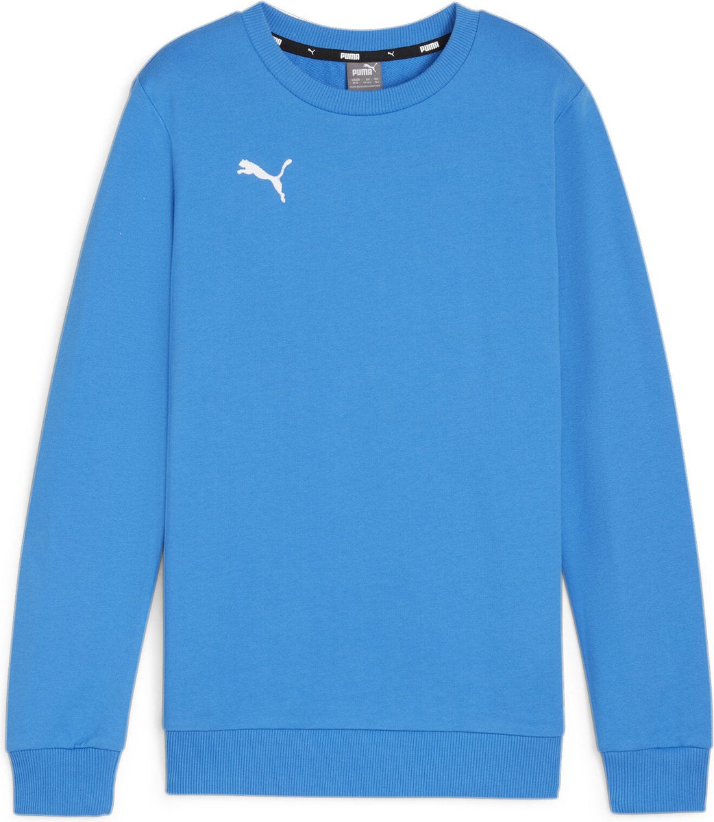 Puma teamgoal casuals crew neck sweat jr jongens sporttrui - ignite blue- white