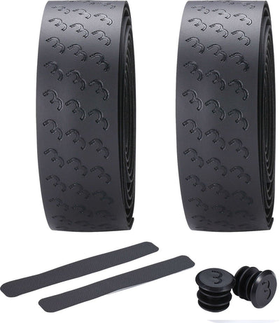 Bbb cycling handlebar tape racing bike - best grip and shock absorption - length: 200cm - thickness: 2.5mm - including handlebar caps - black - ultraribbon gel handlebar tape bht-15g