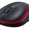Logitech m185 wireless optical mouse red [rf 2.4ghz, 1000 dpi, 3-button, aa, 10m]