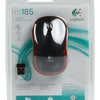 Logitech m185 wireless optical mouse red [rf 2.4ghz, 1000 dpi, 3-button, aa, 10m]