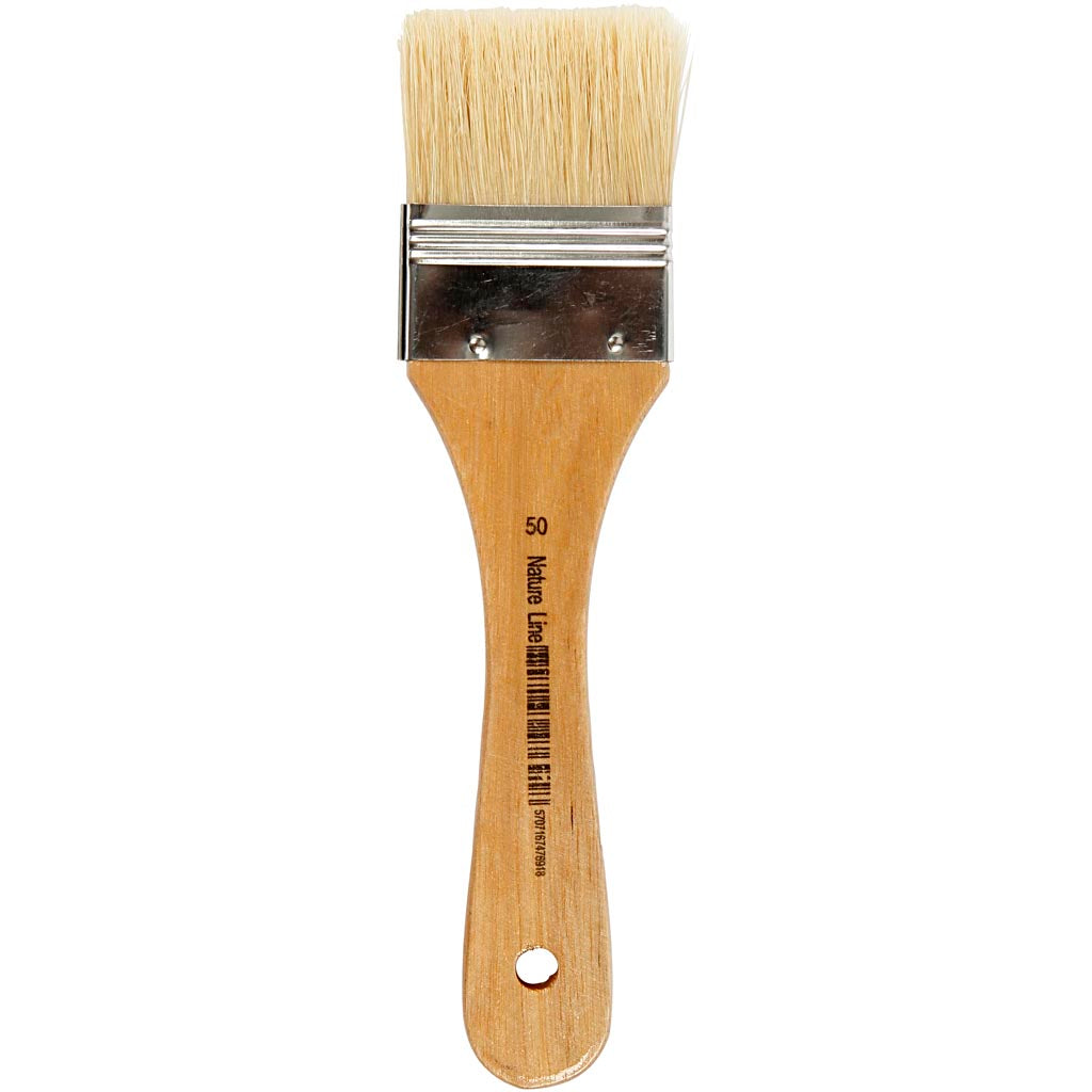 Pinceles para barnizar Creativ company, l: 18,5 cm, a: 50 mm, planos, 12 piezas 1 caja