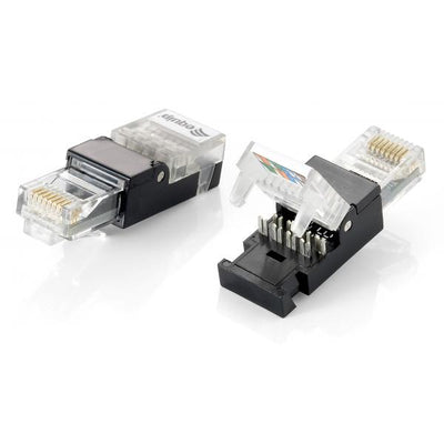 IMP Equip 121163 conector RJ-45 (conjunto de 2pcs), UTP, Cat5e, Tolfree, transparente