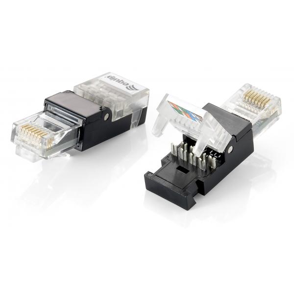 Equipaggiamento equipaggiamento 121163 connettore RJ-45 (set di 2 pc), UTP, Cat5e, Tolfree, trasparente