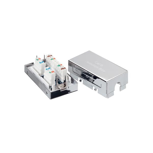 Equipaggiamento equipaggiamento 135620 Cat6 Junction Box F22 26 AWG, filo solido schermato, Classe E, argento