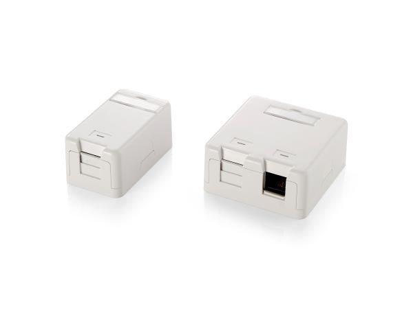 Equip 125121 caja de llave montado en la superficie para 1 keystone jack, blanco