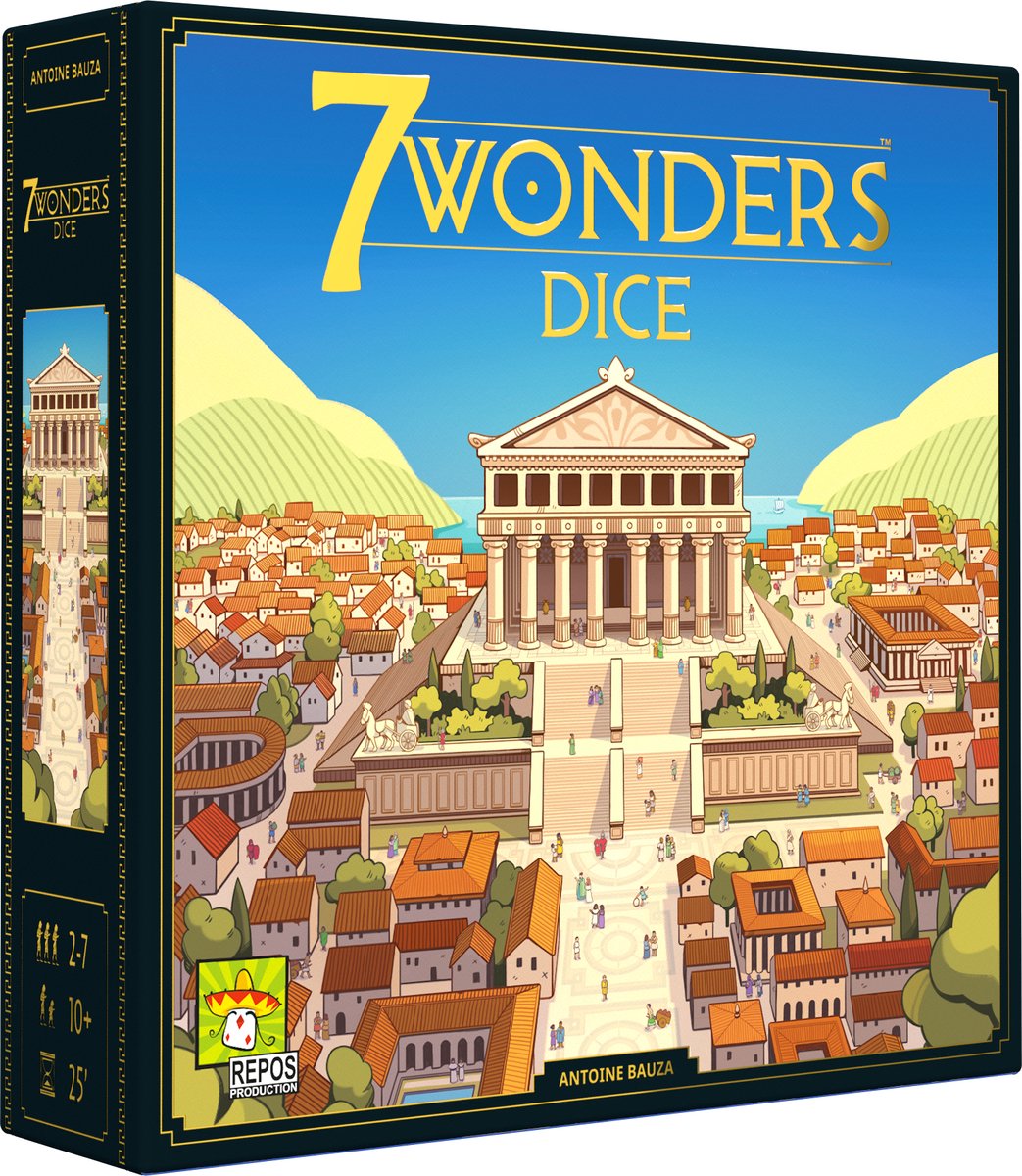 Asmodee gioco da tavolo 7 meraviglie gioco di strategia con dadi per famiglie.
